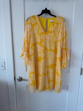 Calvin Klein Yellow Dress
